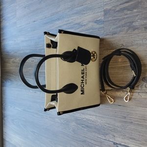Michael Kors Mirella Small shopper crossbody bag canvas